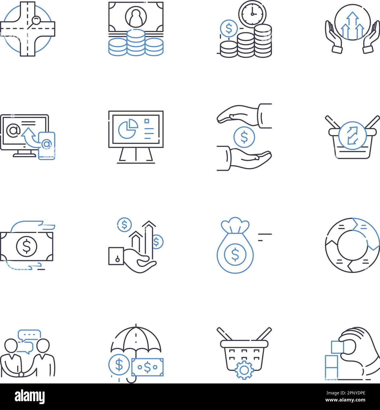 revenue management line icons collection. Pricing, Optimization ...