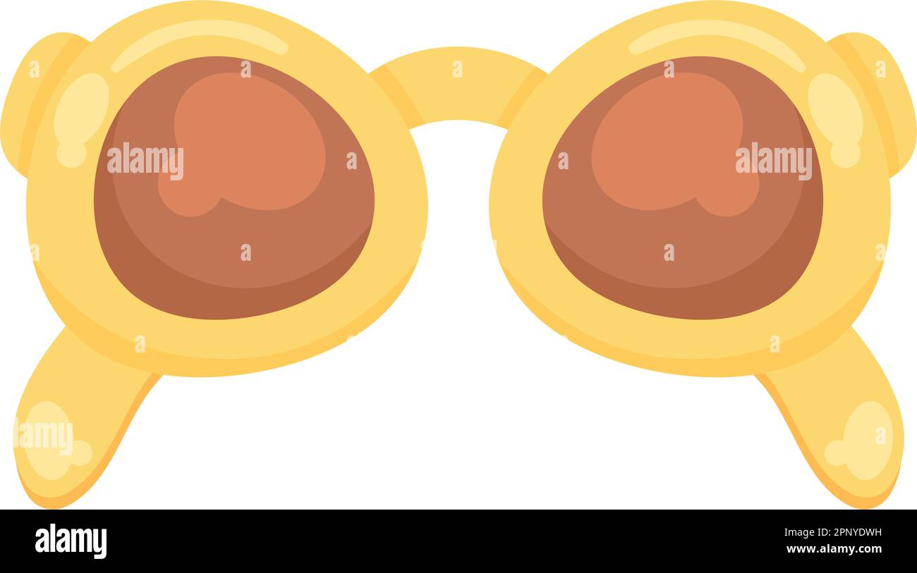 Cute yellow sunglasses over white Stock Vector