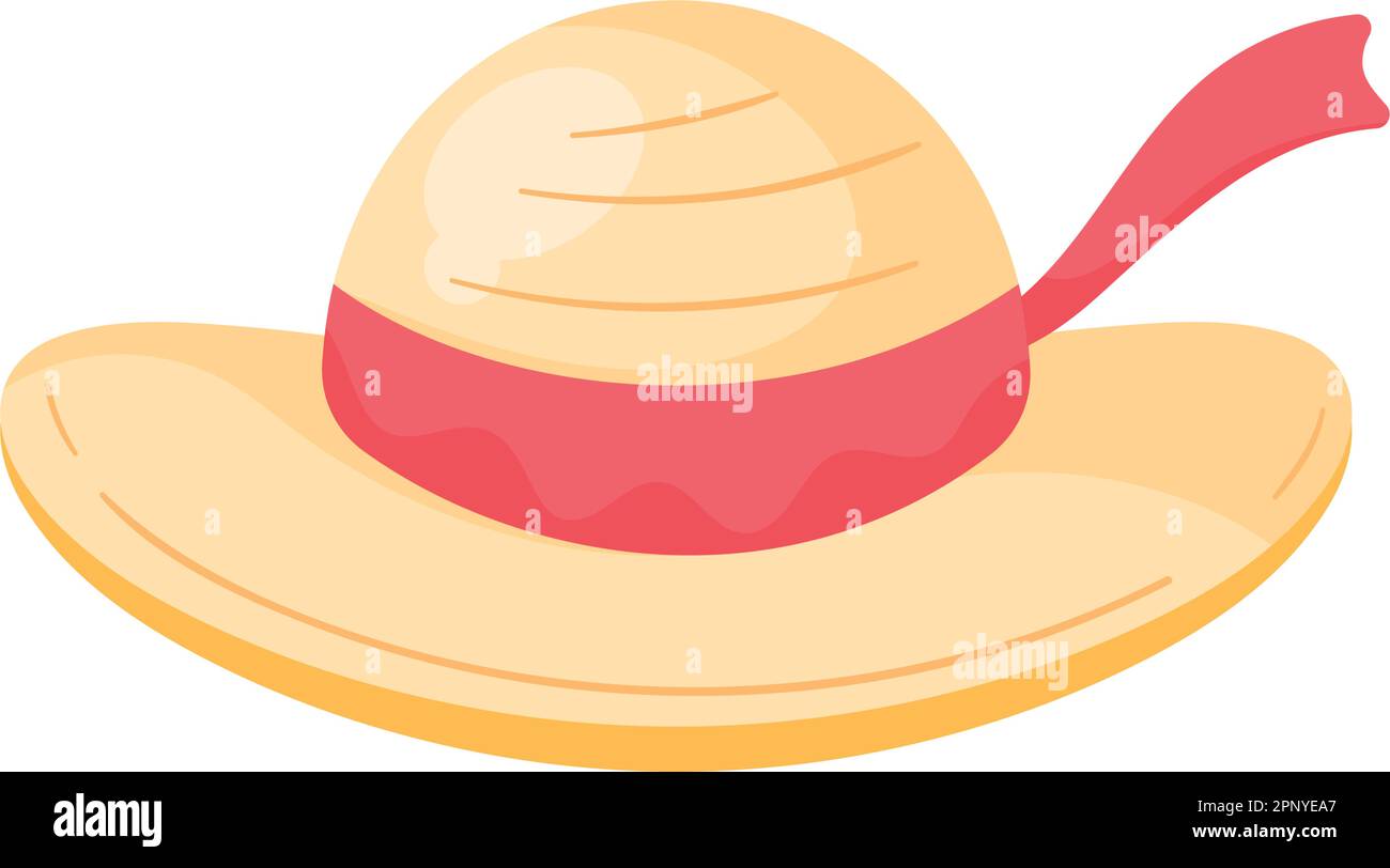 Beach hat design over white Stock Vector