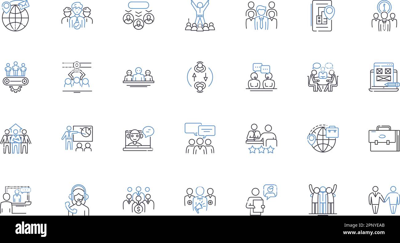 Entrepreneurial venture line icons collection. Innovation, Risk-taking ...