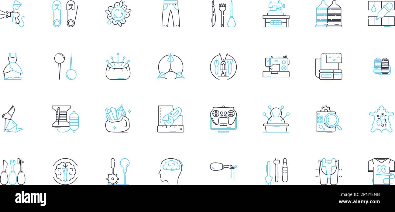 Thrift store linear icons set. Vintage, Secondhand, Bargain, Used ...