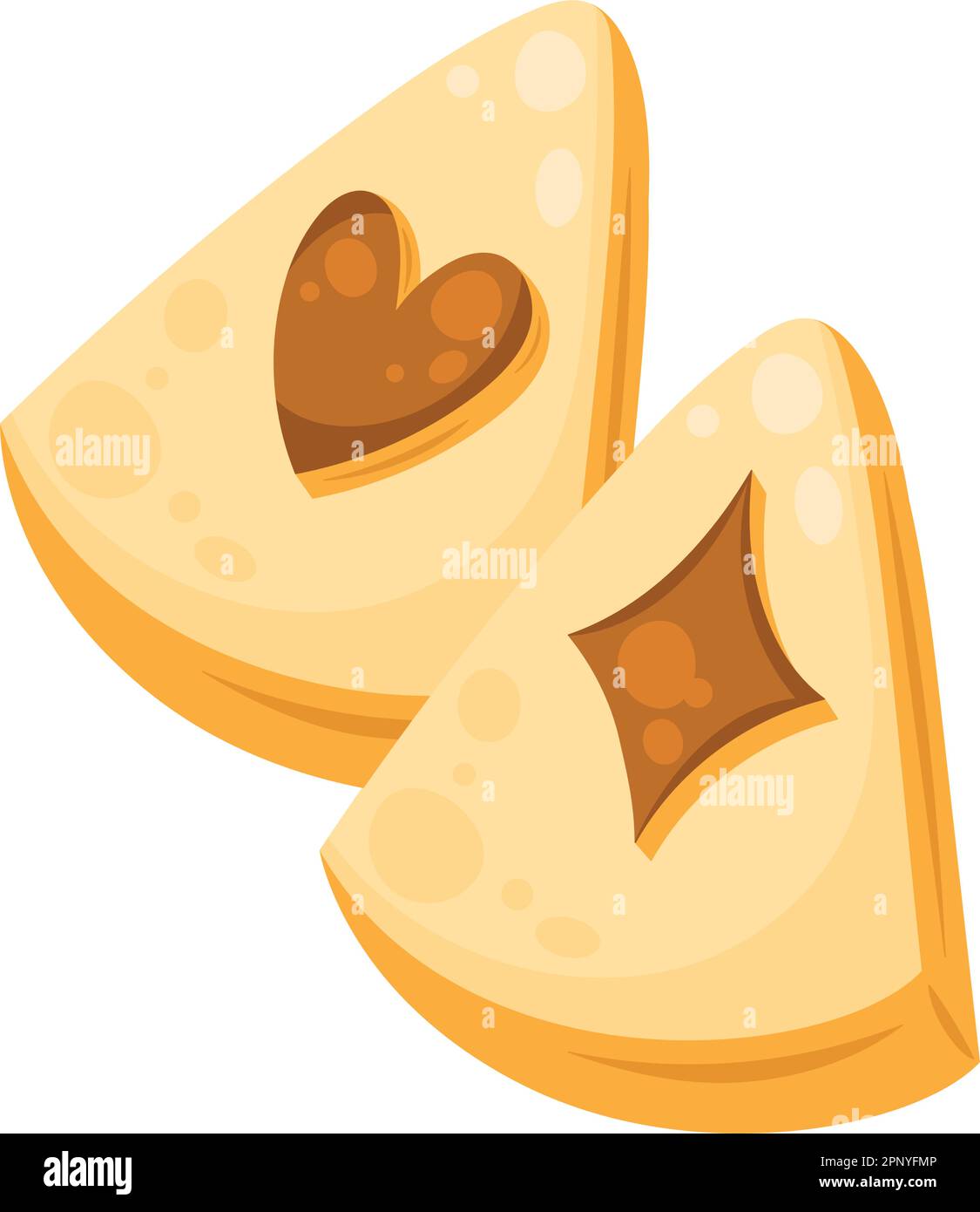 Homemade baked cookies with chocolate over white Stock Vector Image