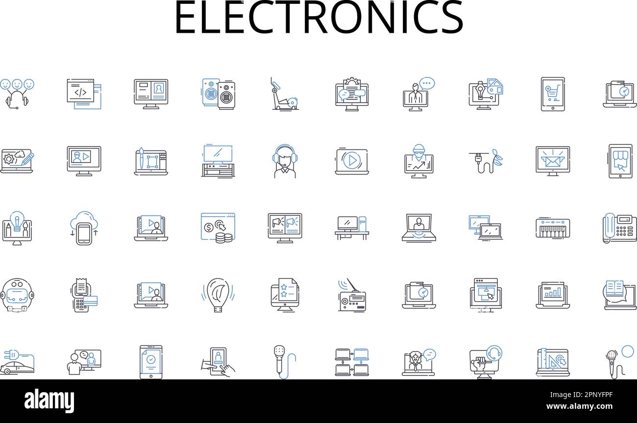 Electronics line icons collection. Innovation, Investment ...