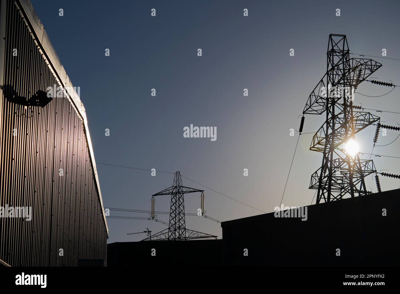 I love electricity pylons; I find their abstract, gaunt shapes
