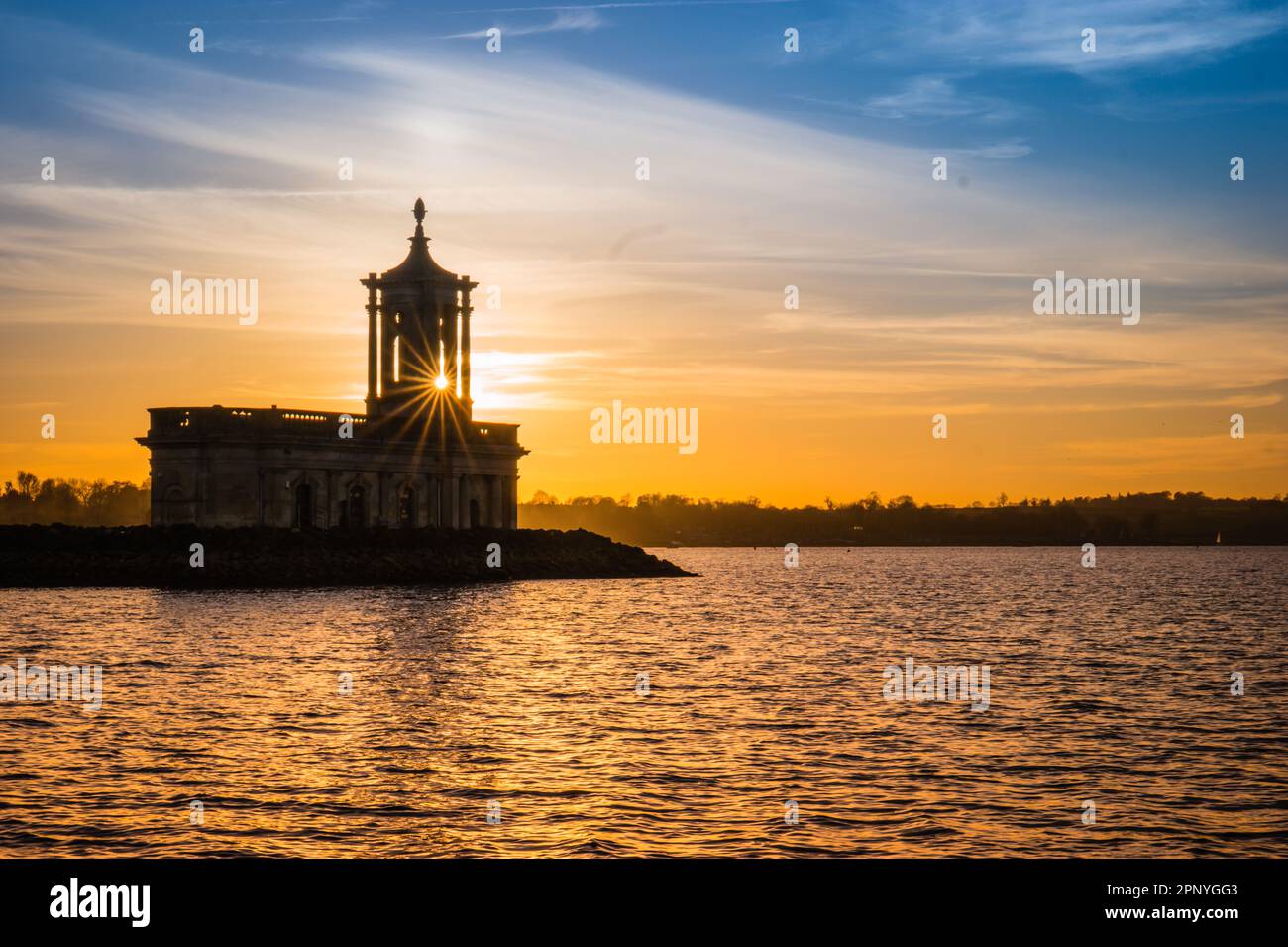 Normanton Church at Rutland Water Stock Photo - Alamy