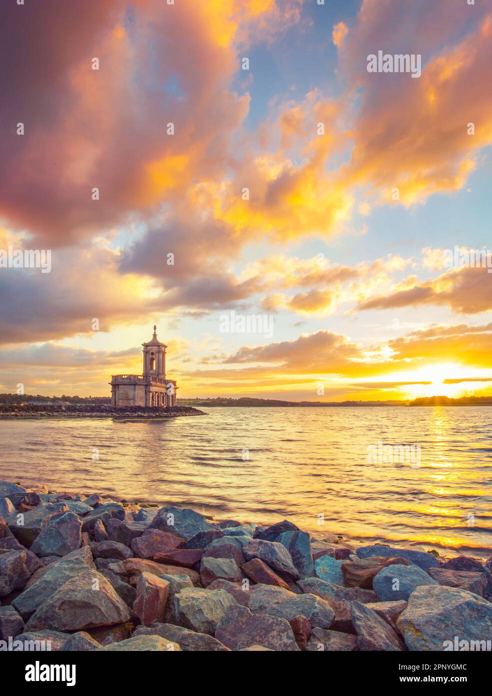 Normanton Church at Rutland Water Stock Photo Alamy