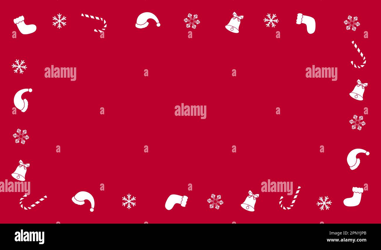 Red Christmas vector illustration background Stock Vector