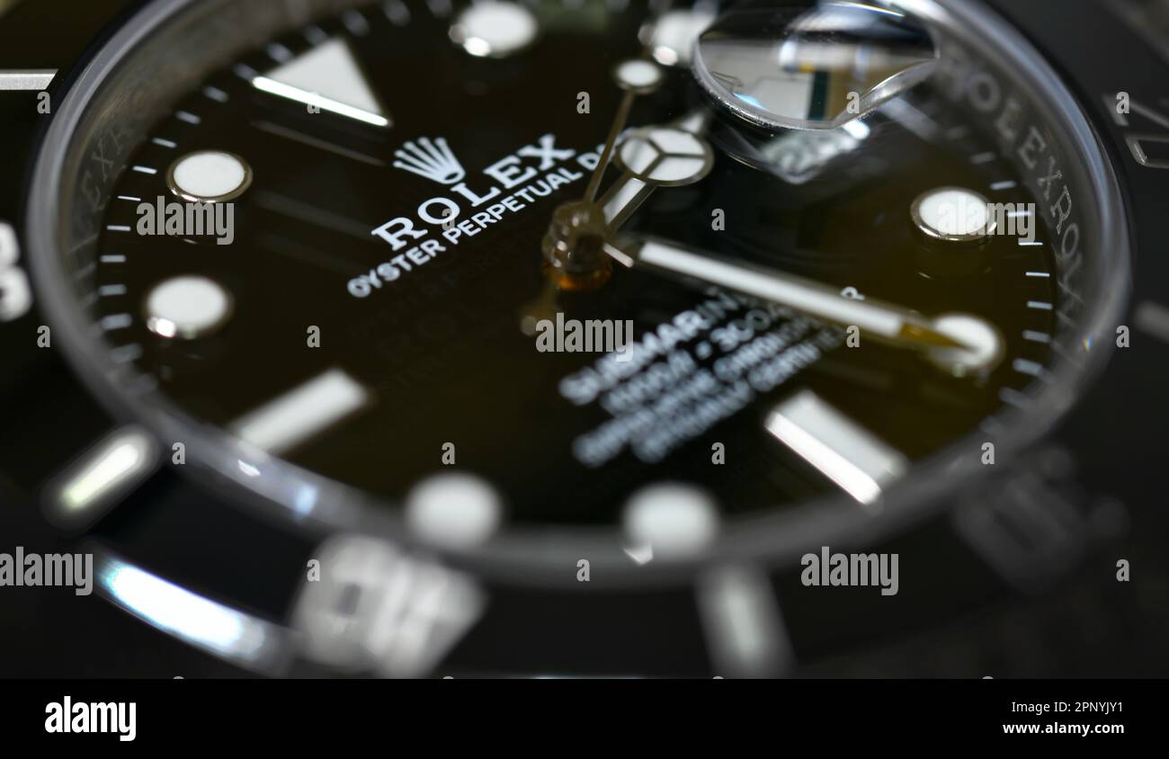Bangkok Thailand January 28,2021Close up Rolex Submariner Date Steel
