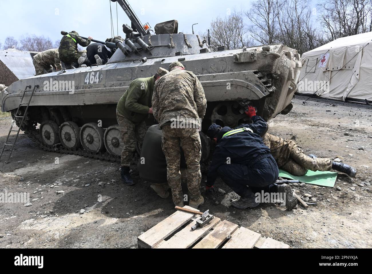 Libava, Czech Republic. 20th Apr, 2023. Training of members of the ...