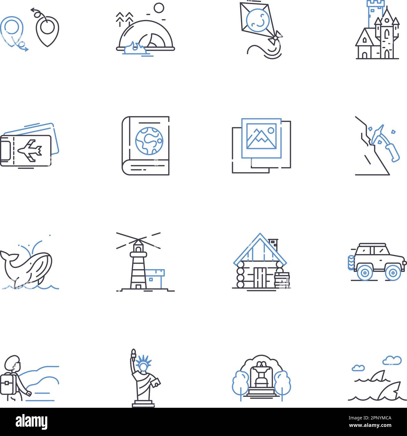 Travel expert line icons collection. Adventure, Boutique, Cruise ...