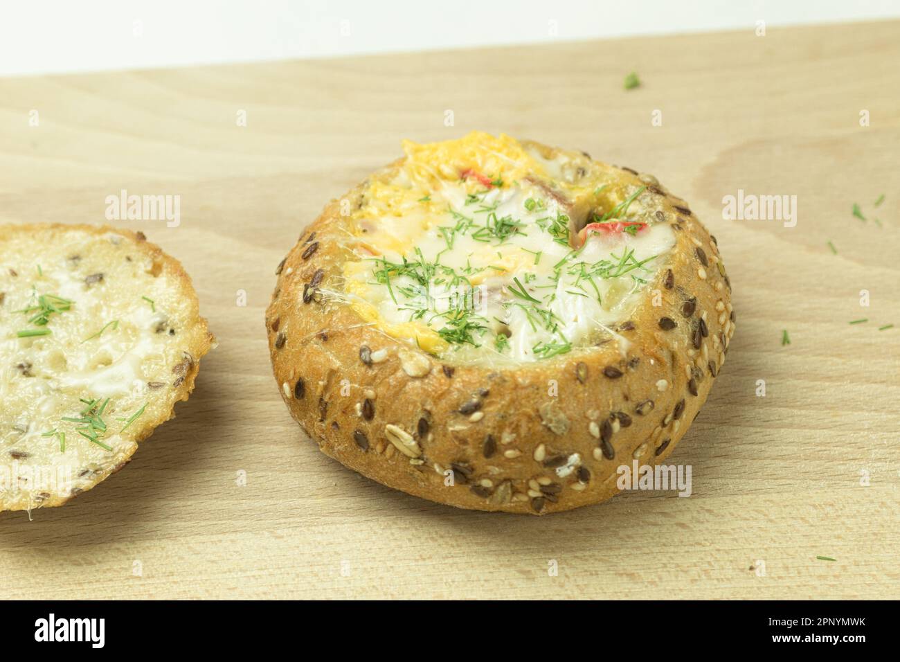 Delicious Bun stuffed with cheese and egg. Quick sandwich recipe. Quick ...