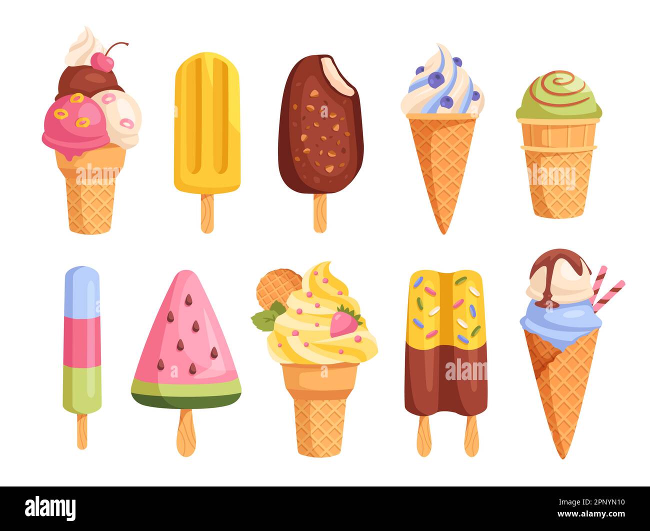 Ice cream set Stock Vector Image & Art - Alamy