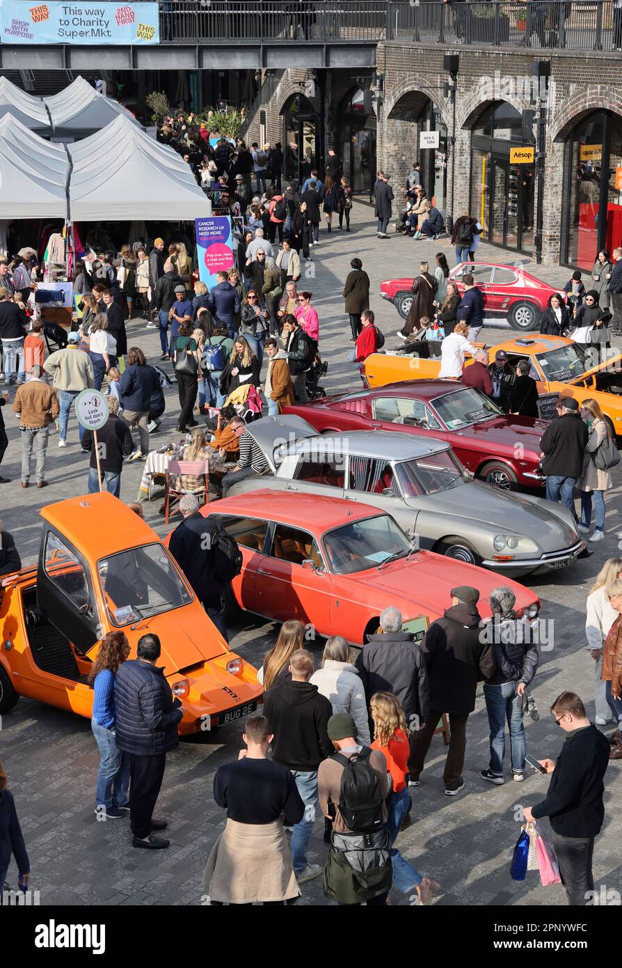 The vibrant Classic Car Boot Sale at Coal Drops Yard, Kings Cross