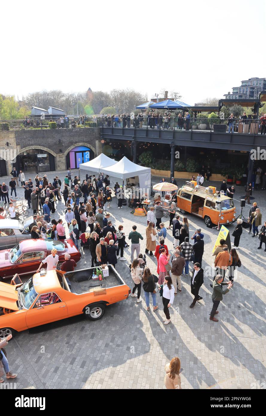 The vibrant Classic Car Boot Sale at Coal Drops Yard, Kings Cross