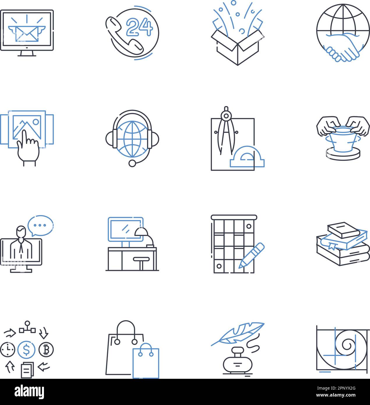 Personal enterprise line icons collection. Ambition, Entrepreneurship, Motivation, Resilience, Creativity, Determination, Independence vector and Stock Vector