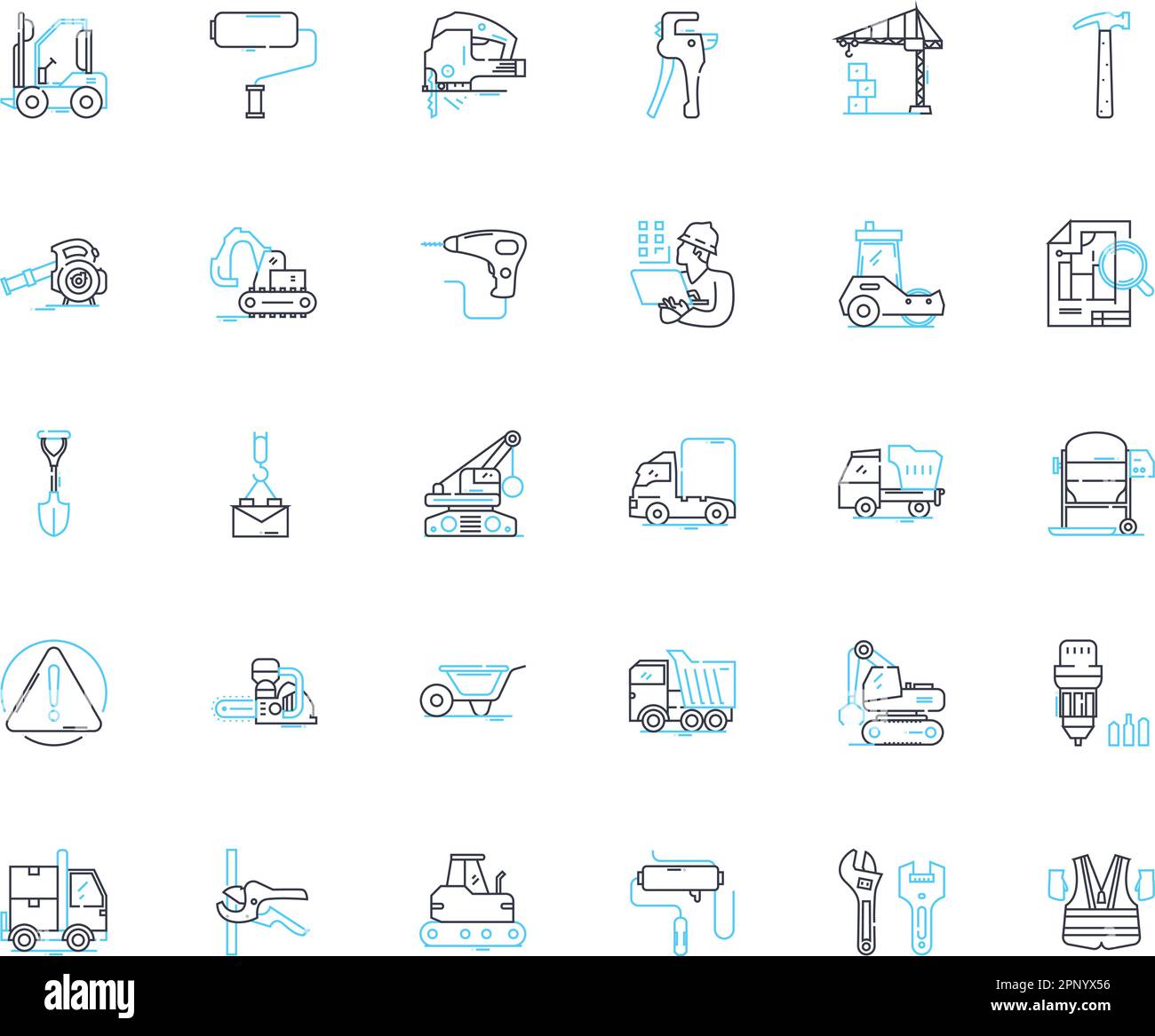Robust structure linear icons set. Durable, Tough, Resilient, Sturdy, Reliable, Stable, Heavy-duty line vector and concept signs. Long-lasting Stock Vector