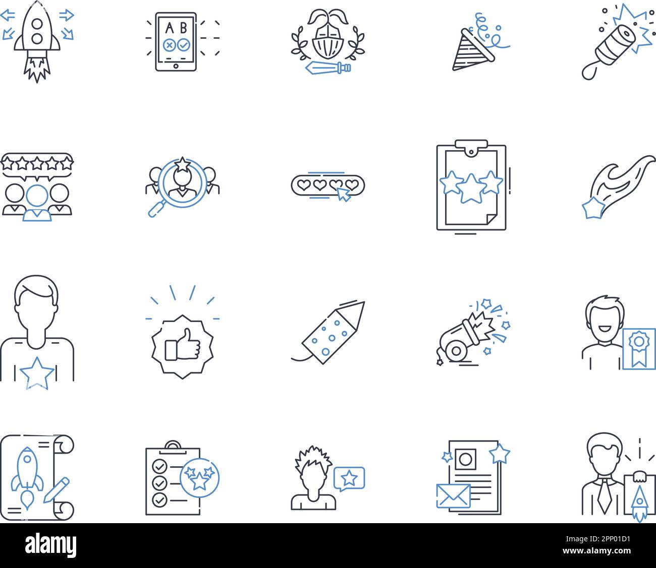 Advancement and financial line icons collection. Growth, Progress ...