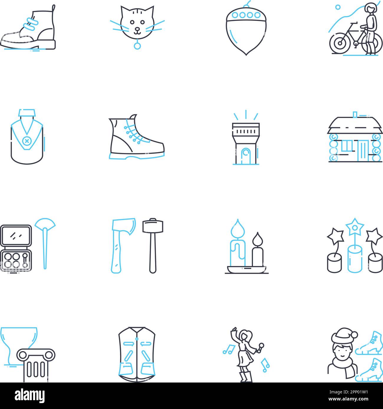 Rural tourism linear icons set. Countryside, Homestay, Agritourism ...