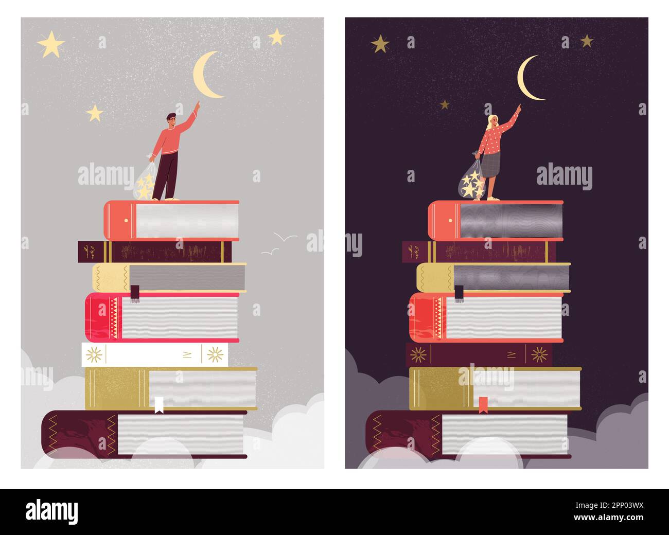 Set of knowledge with books Stock Vector Image & Art - Alamy