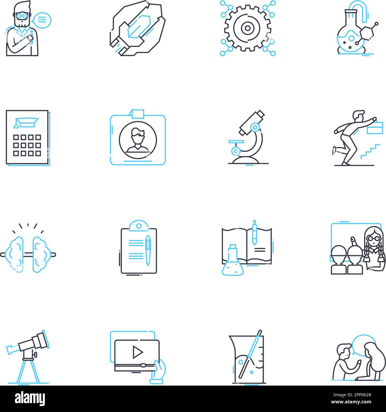 Business acumen linear icons set. Strategy, Leadership, Innovation, Analytical, Vision, Risk-taking, Decision-making line vector and concept signs Stock Vector