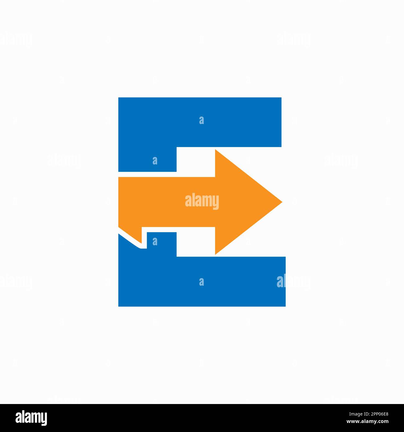 Letter E With Arrow Icon, Financial Growth Logo Design Stock Vector ...