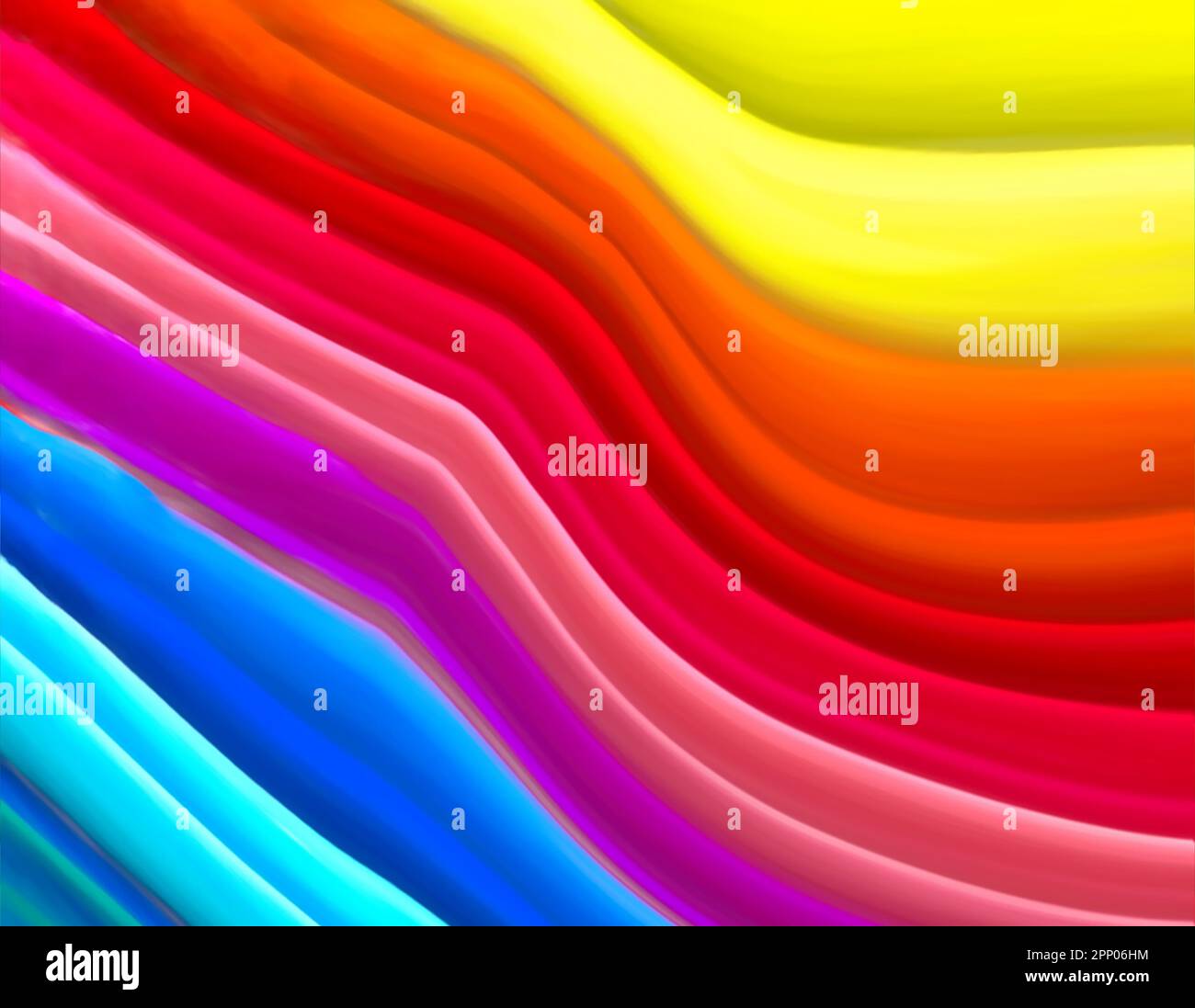 3D render of an abstract background of colourful waves Stock Photo - Alamy