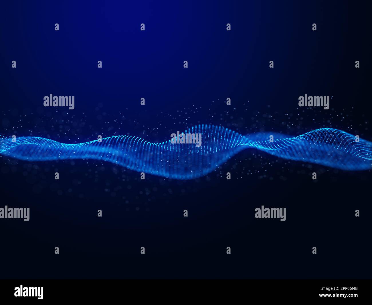 3D render of a modern technology background with flowing cyber ...