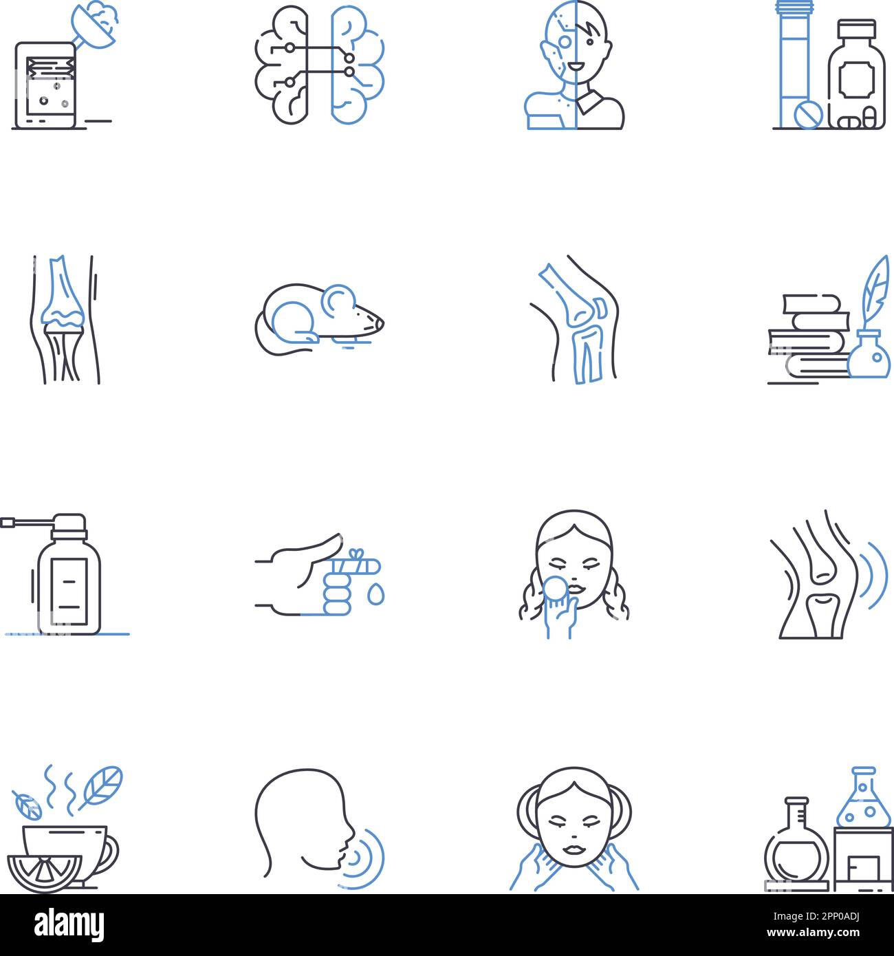 Healthcare provision line icons collection. Access, Availability ...