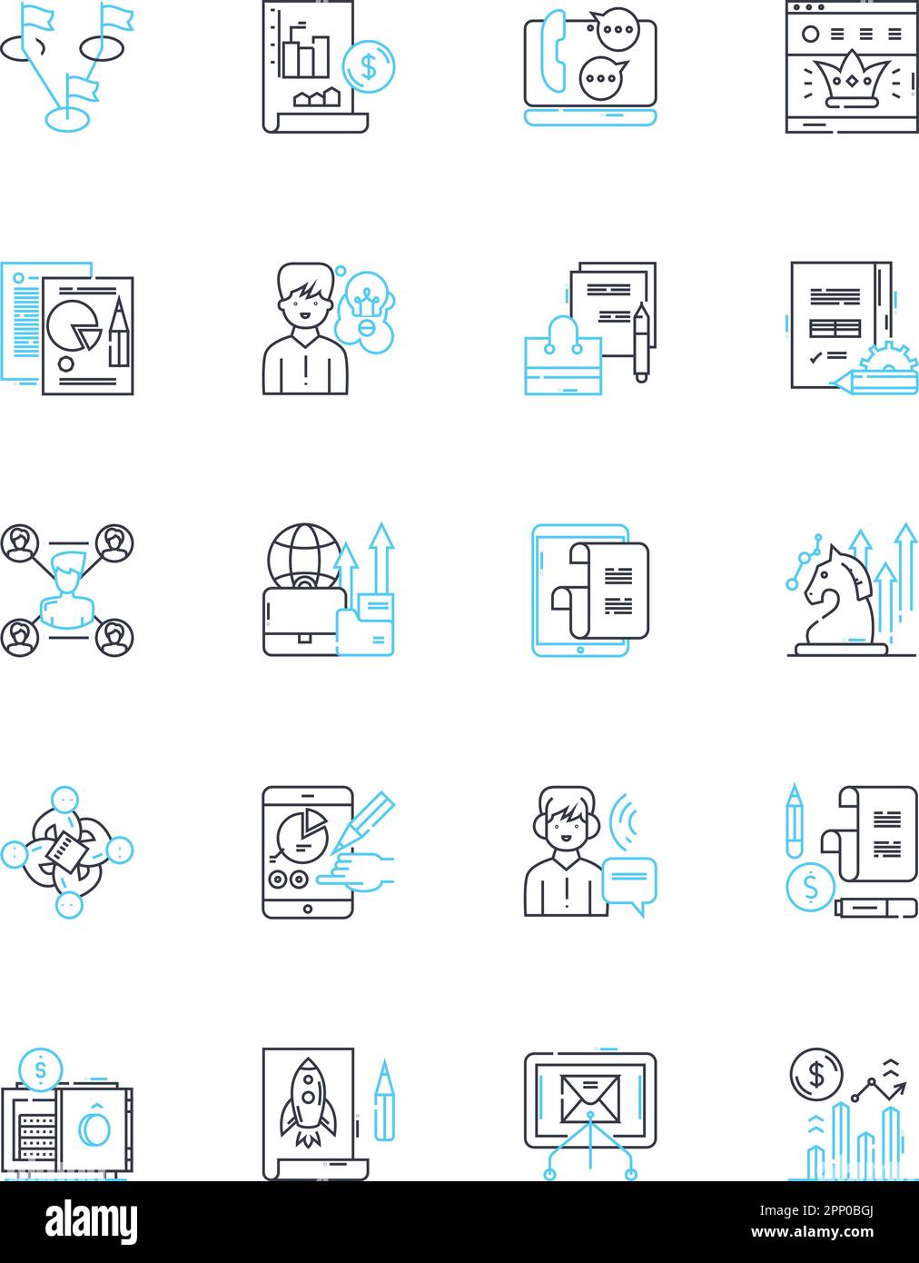 Online promotions linear icons set. Discounts, Coupons, Sales, Rebates ...