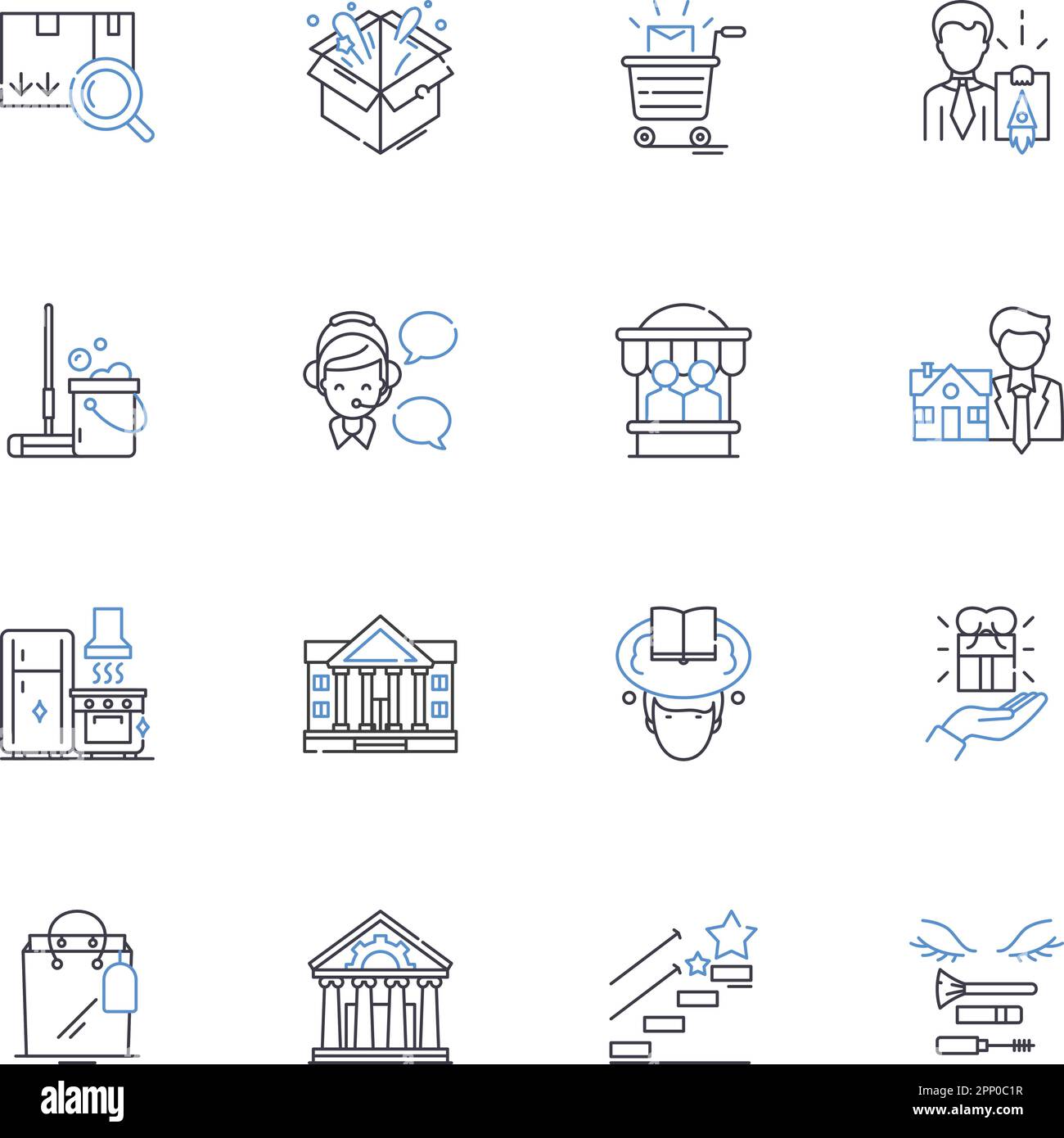 Advanced robotics line icons collection. Automation, Precision ...