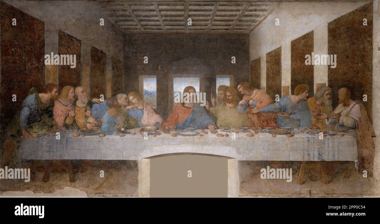 The Last Supper by Leonardo da Vinci Stock Photo Alamy
