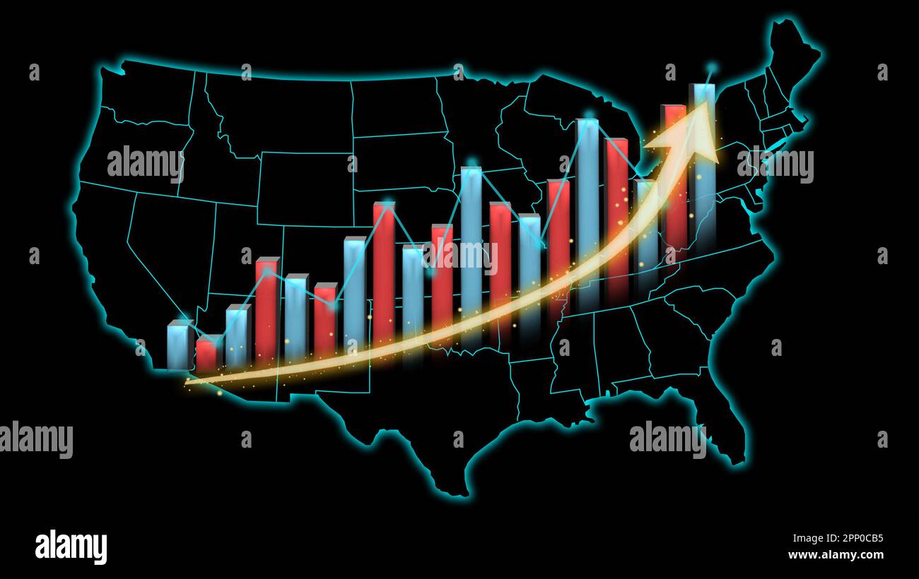 United States Inflation chart rising Stock Photo Alamy