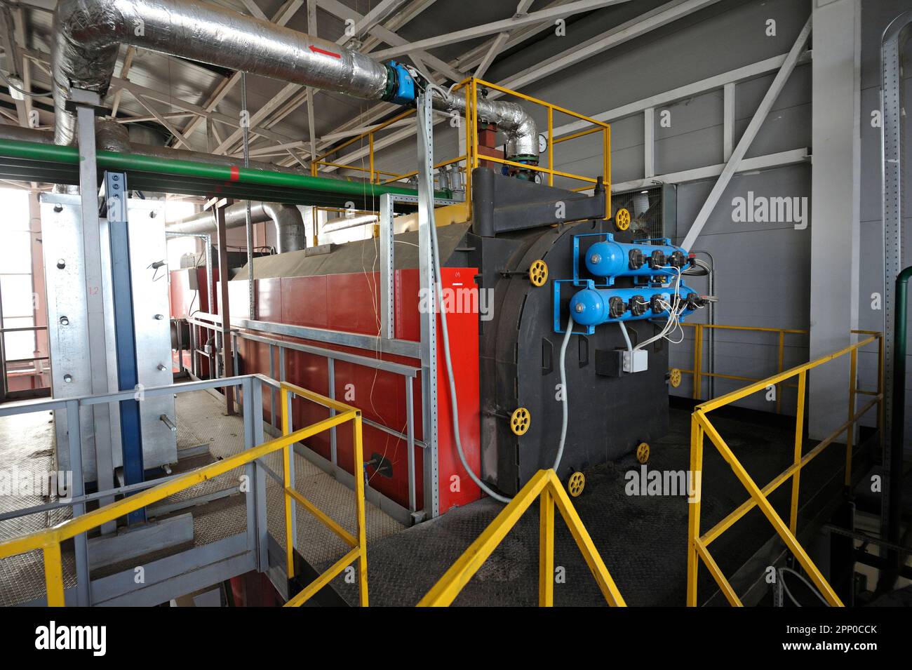 Steam generation vessel working in the production hall of the biggest