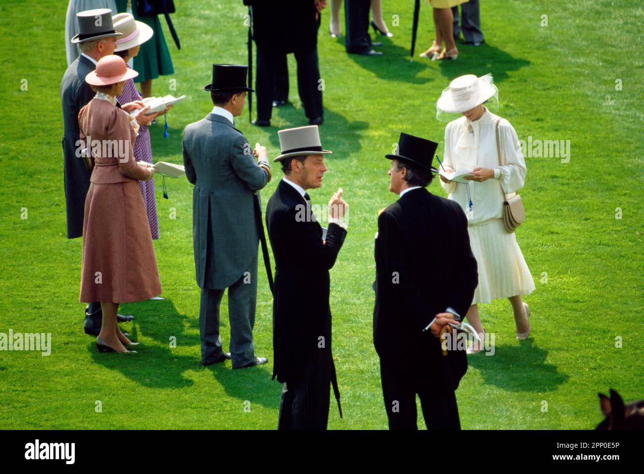 The Paddock at The Epsom Derby in 1985 Stock Photo Alamy