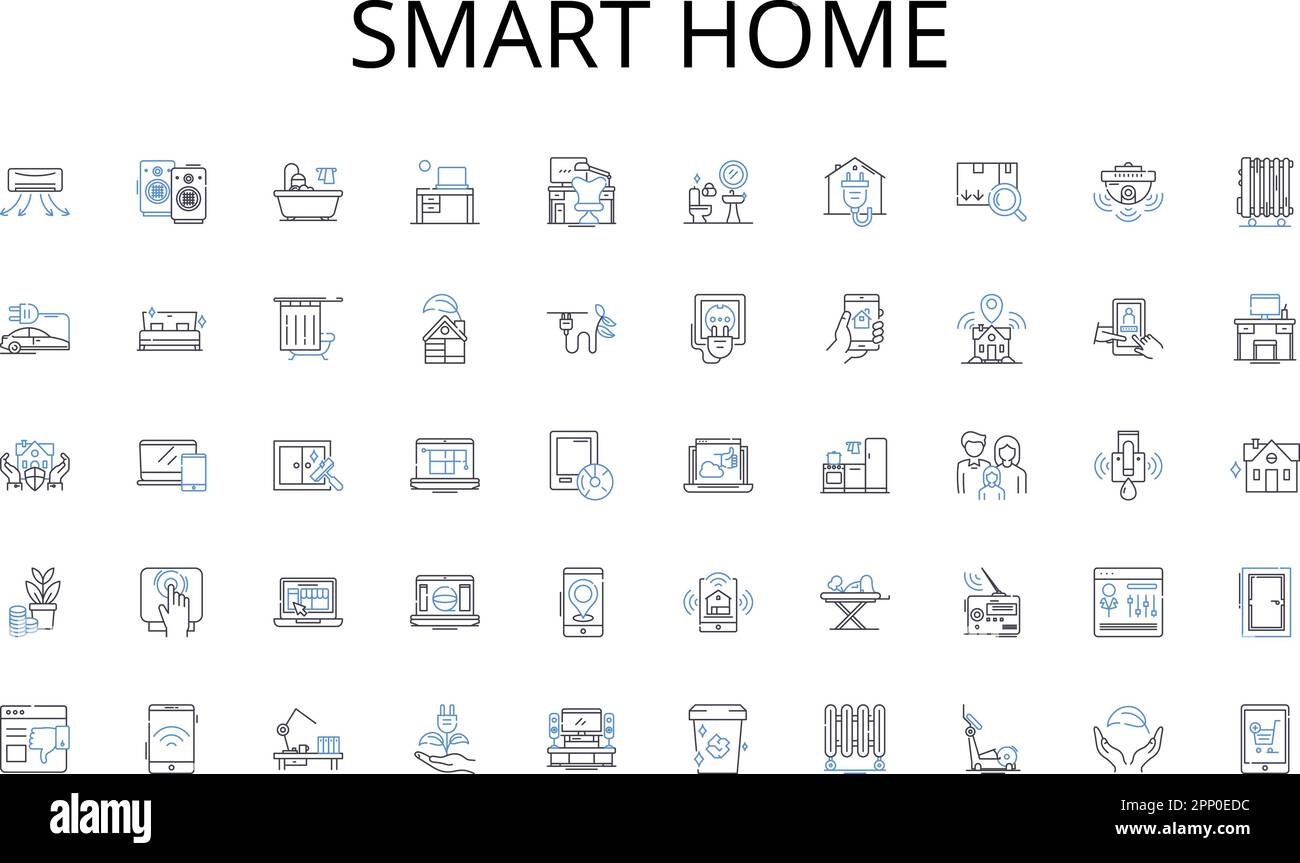 Smart home line icons collection. Painting, Sculpting, Drawing, Sketching, Pottery, Calligraphy, Sewing vector and linear illustration. Knitting Stock Vector