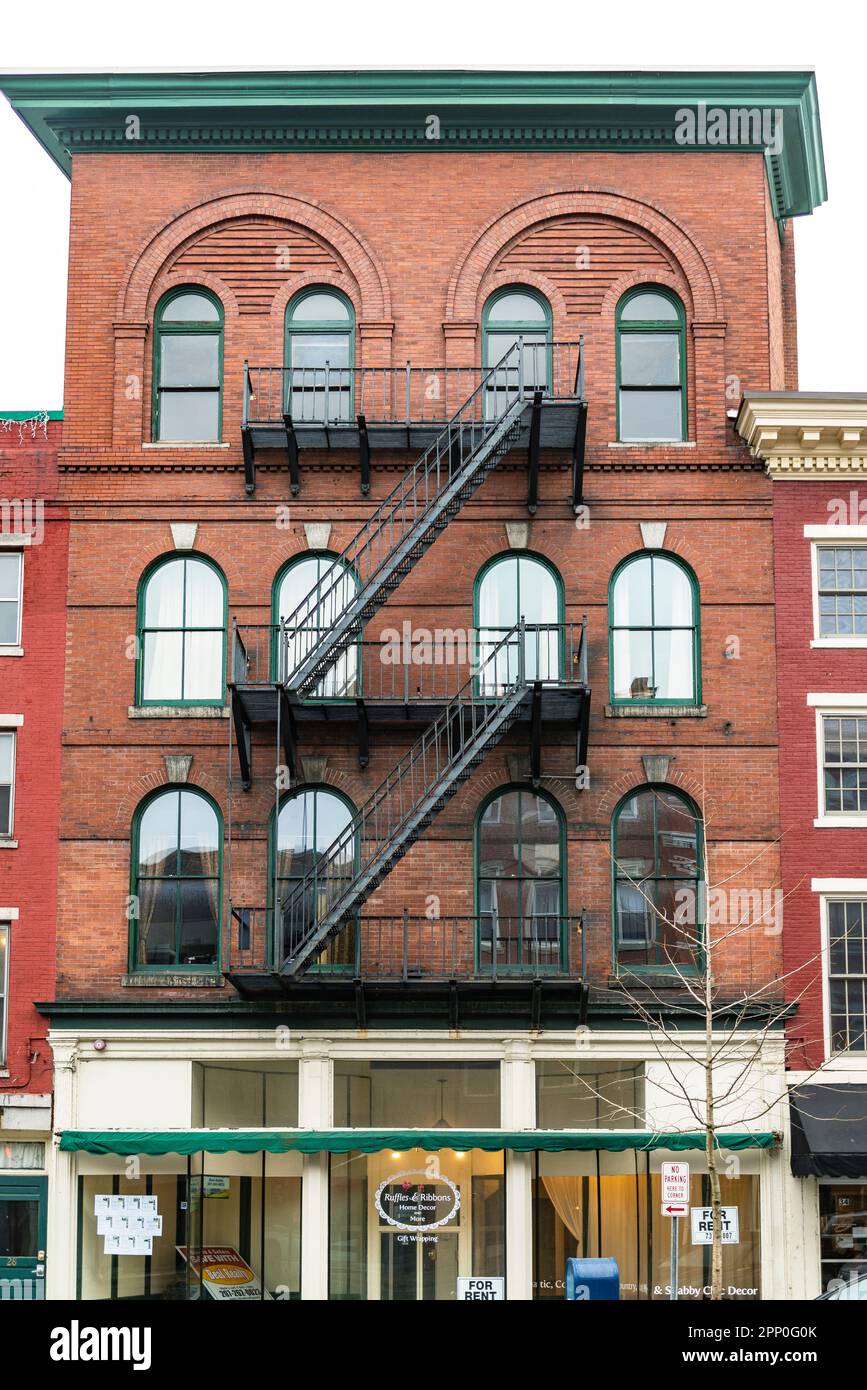 Bangor, ME USA January 10, 2016 Tview of the Main Street. example