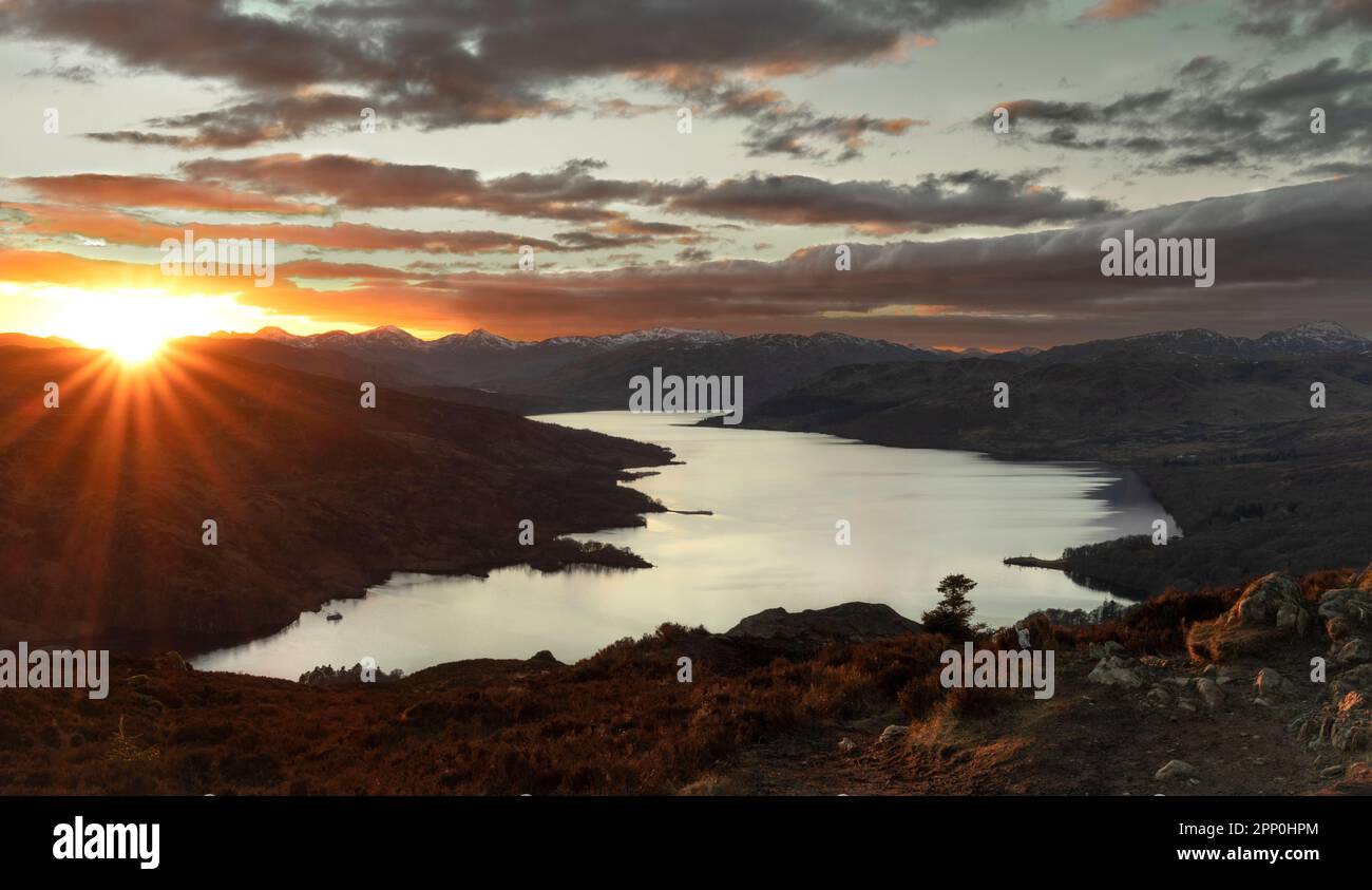 Loch Katrine in Winter Stock Photo