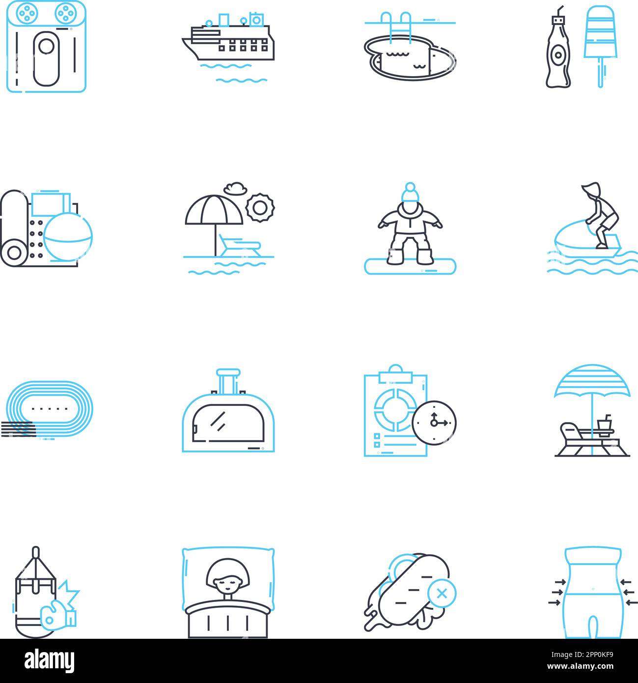 Social launch linear icons set. Buzz, Launchpad, Viral, Nerking ...