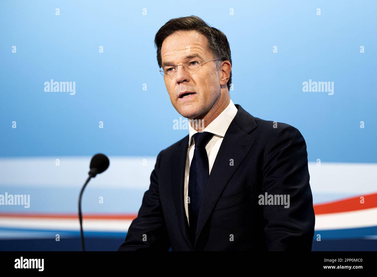 THE HAGUE - Prime Minister Mark Rutte speaks to the press after the ...