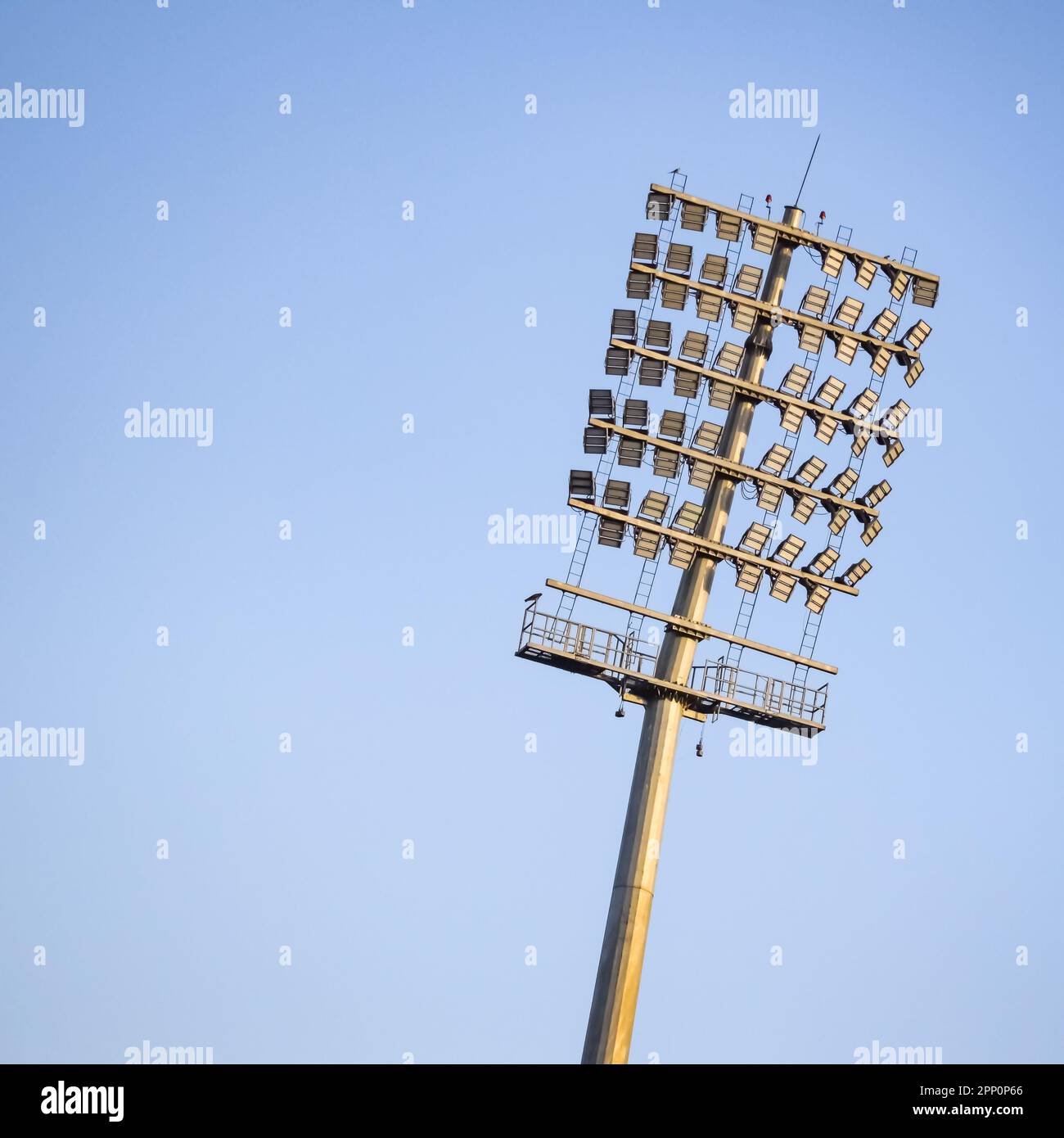 Cricket stadium flood lights poles at Delhi, India, Cricket Stadium