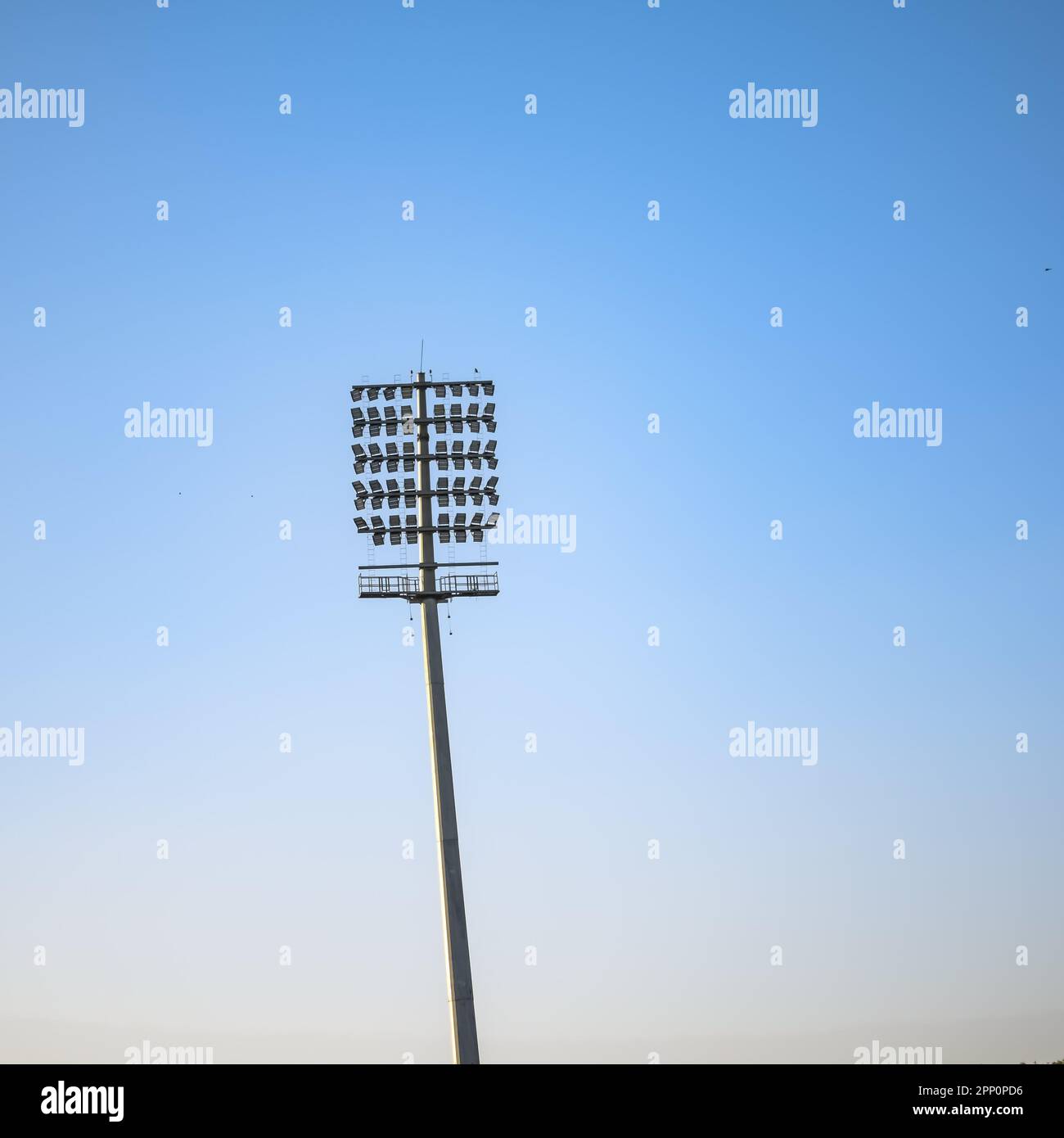 Cricket stadium flood lights poles at Delhi, India, Cricket Stadium