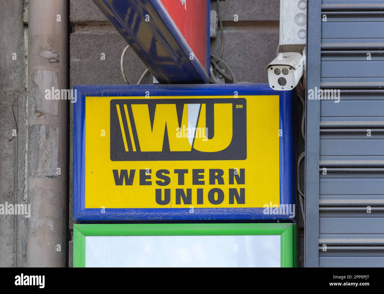 Western union location editorial stock photo. Image of windows