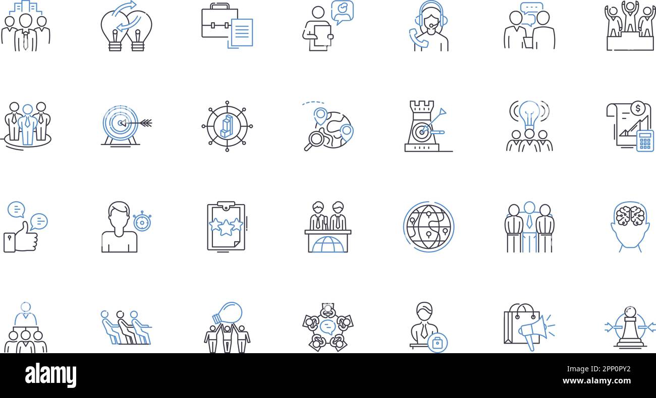 Superior syndicate line icons collection. Syndicate, Superior, Elite ...