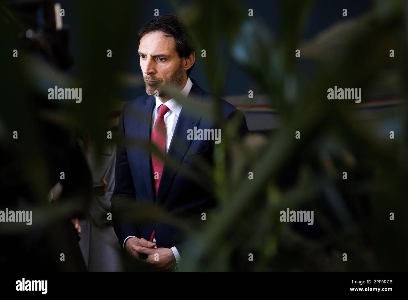 THE HAGUE - Wopke Hoekstra, Minister of Foreign Affairs, speaks to the ...