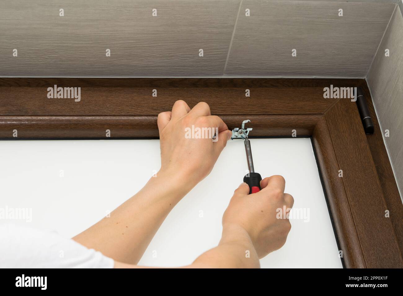 Brown upvc window hires stock photography and images Alamy