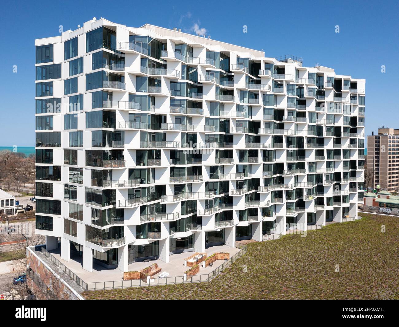 City Hyde Park Apartments designed by Studio Gang Stock Photo Alamy