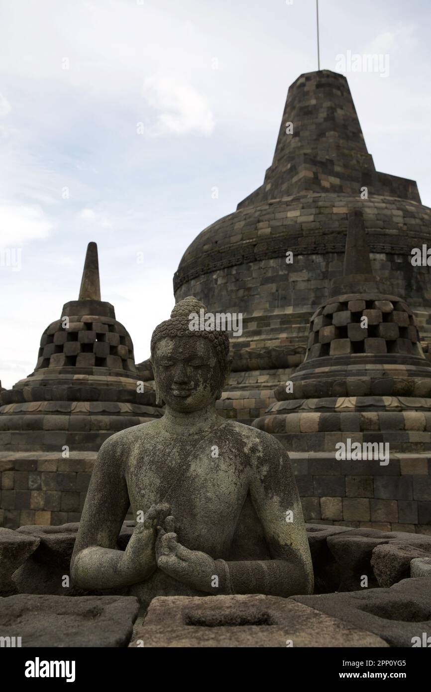 UNESCO Site: Borobudur Temple Stock Photo