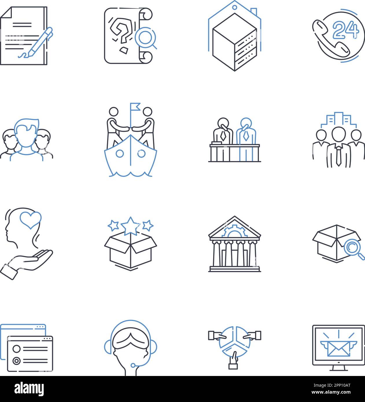 Resource allocation line icons collection. Distribution, Allocation ...