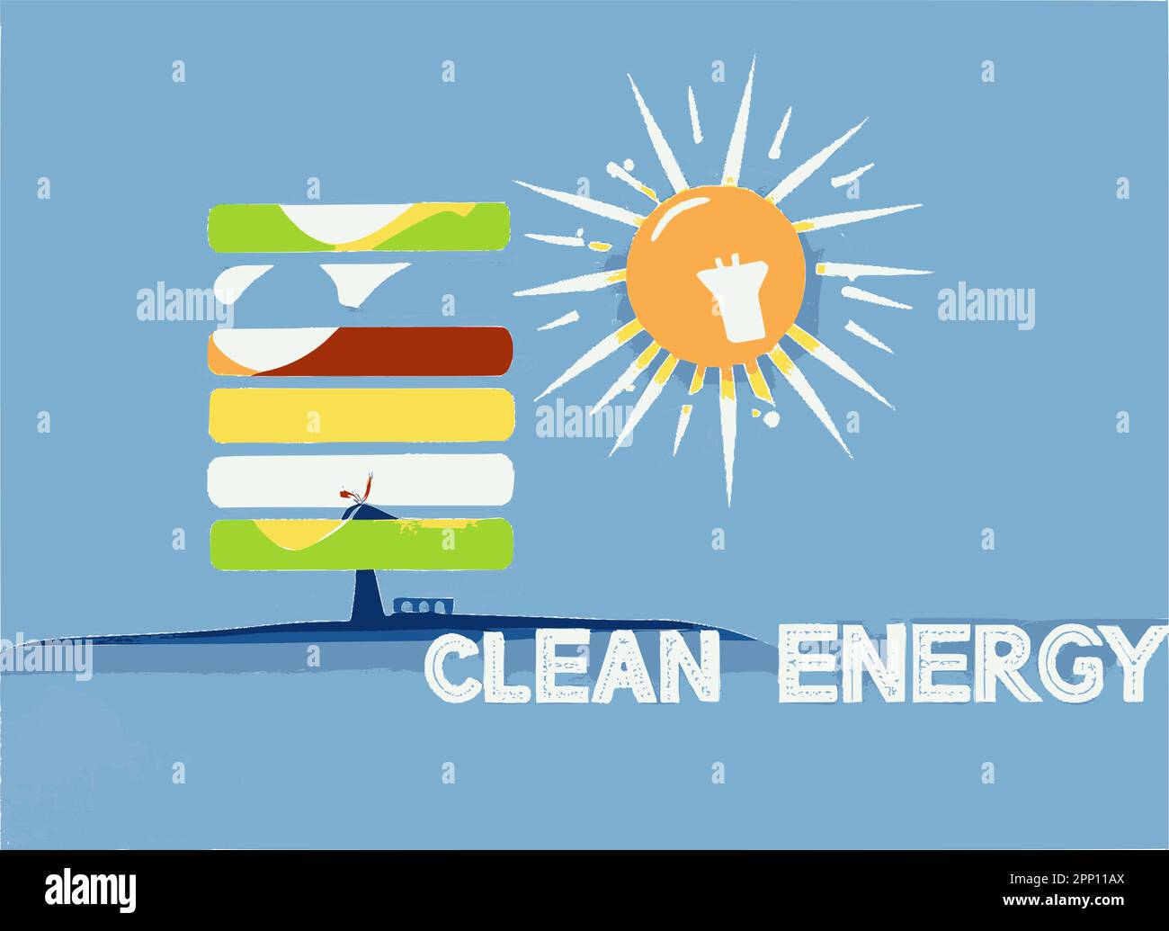 Wind energy power sustainable Stock Vector Images - Alamy