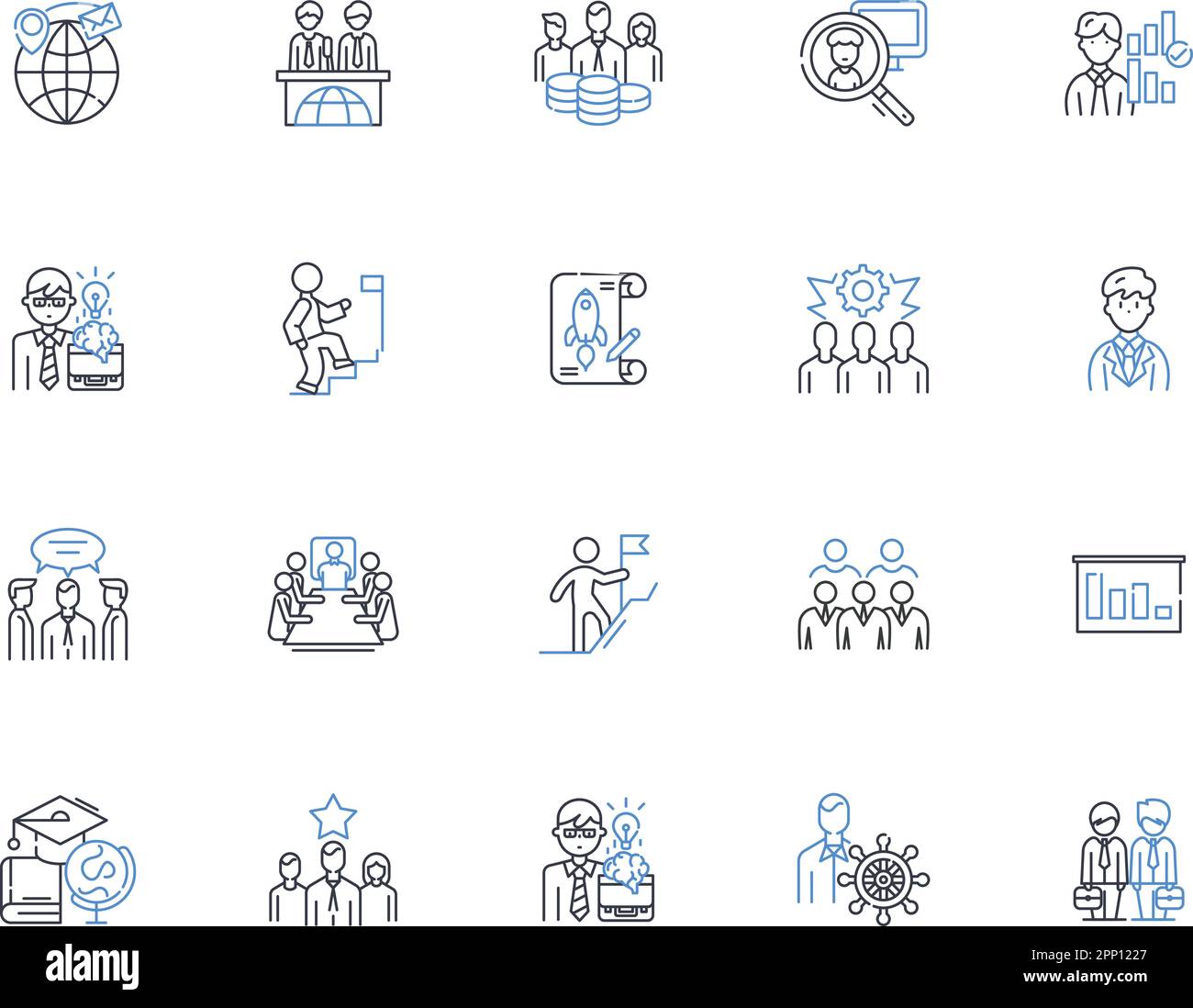 Progressive vision line icons collection. Inclusion, Empowerment, Equity, Sustainability, Innovation, Diversity, Responsiveness vector and linear Stock Vector
